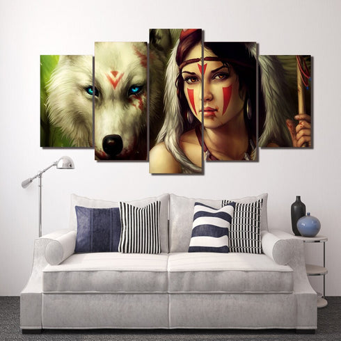 Tableau Loup Indien
